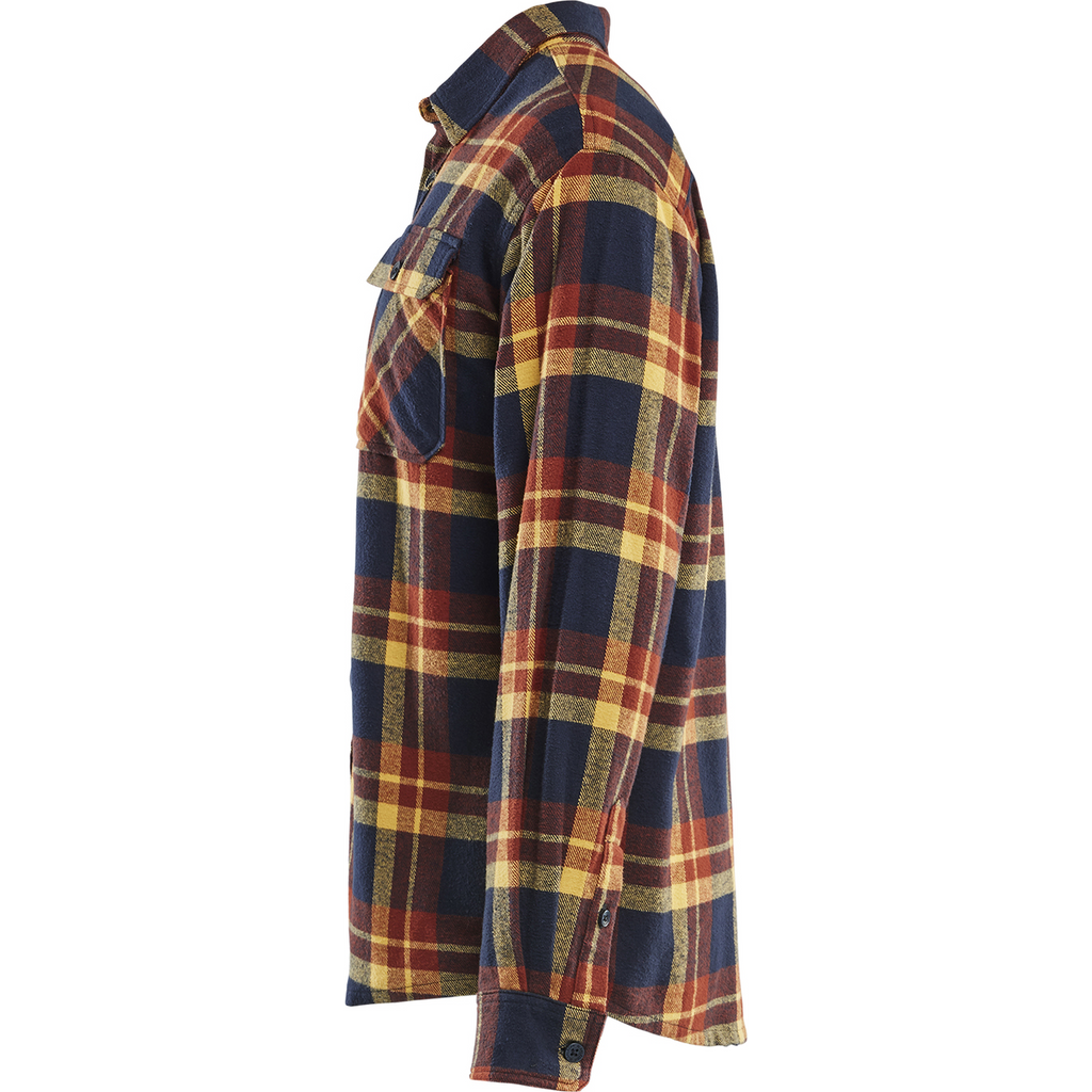 Blaklader Flannel Shirt, Rust Red/Dark Blue (3)