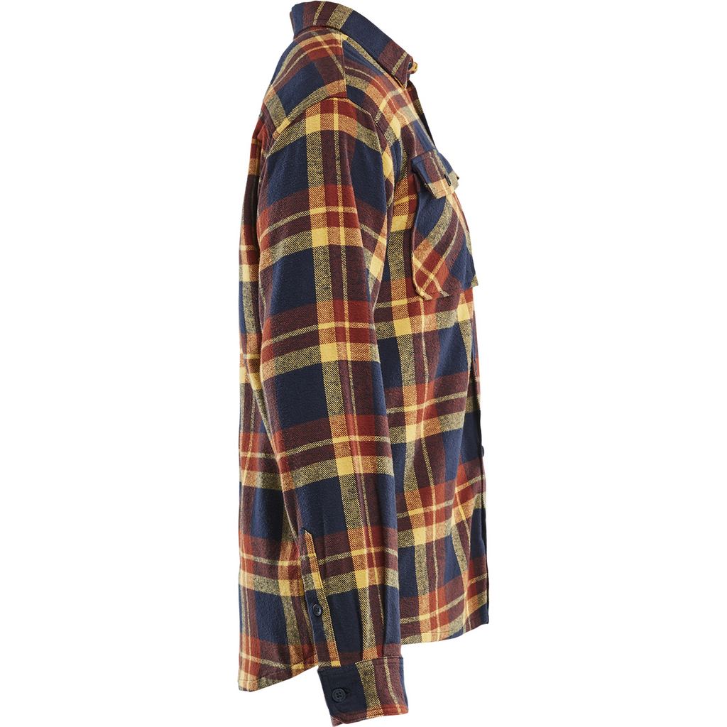 Blaklader Flannel Shirt, Rust Red/Dark Blue (2)