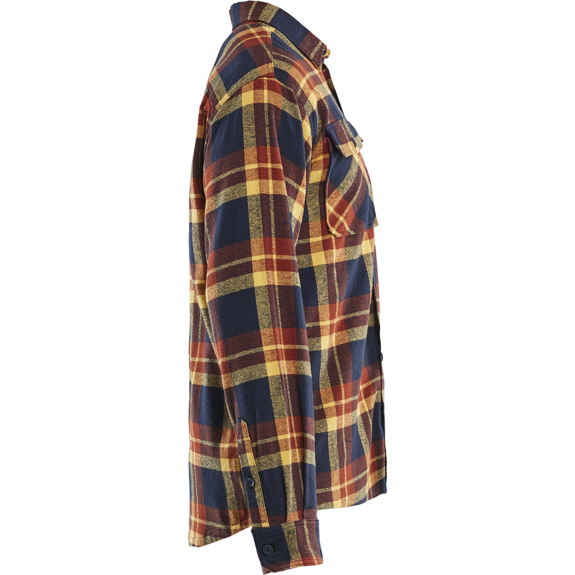 Blaklader Flannel Shirt, Rust Red/Dark Blue (2)