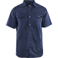 Blaklader Short Sleeve Shirt, Navy Blue