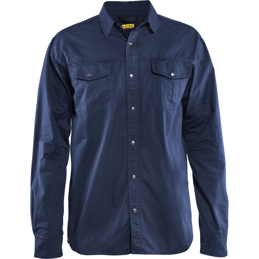 Blaklader Cotton Shirt, Navy Blue