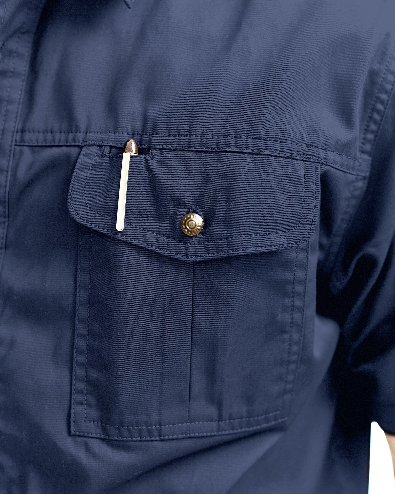 Blaklader Cotton Shirt, Navy Blue (5)