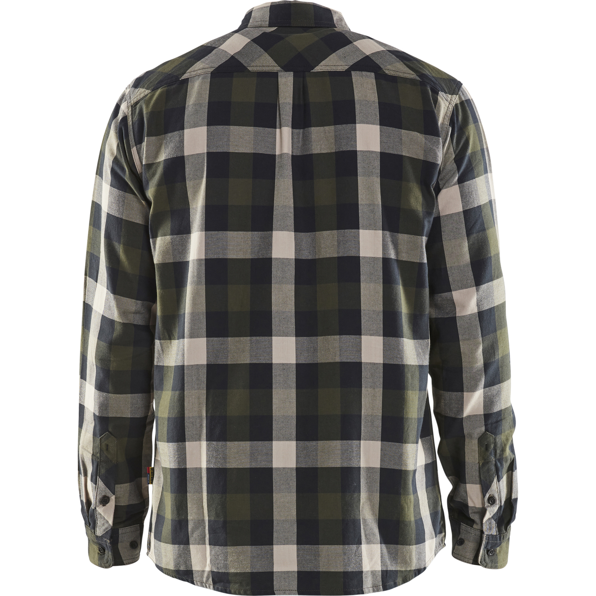 Blaklader Flannel Shirt, Dark Olive Green/Black (4)
