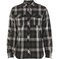 Blaklader Flannel Shirt, Dark Olive Green/Black