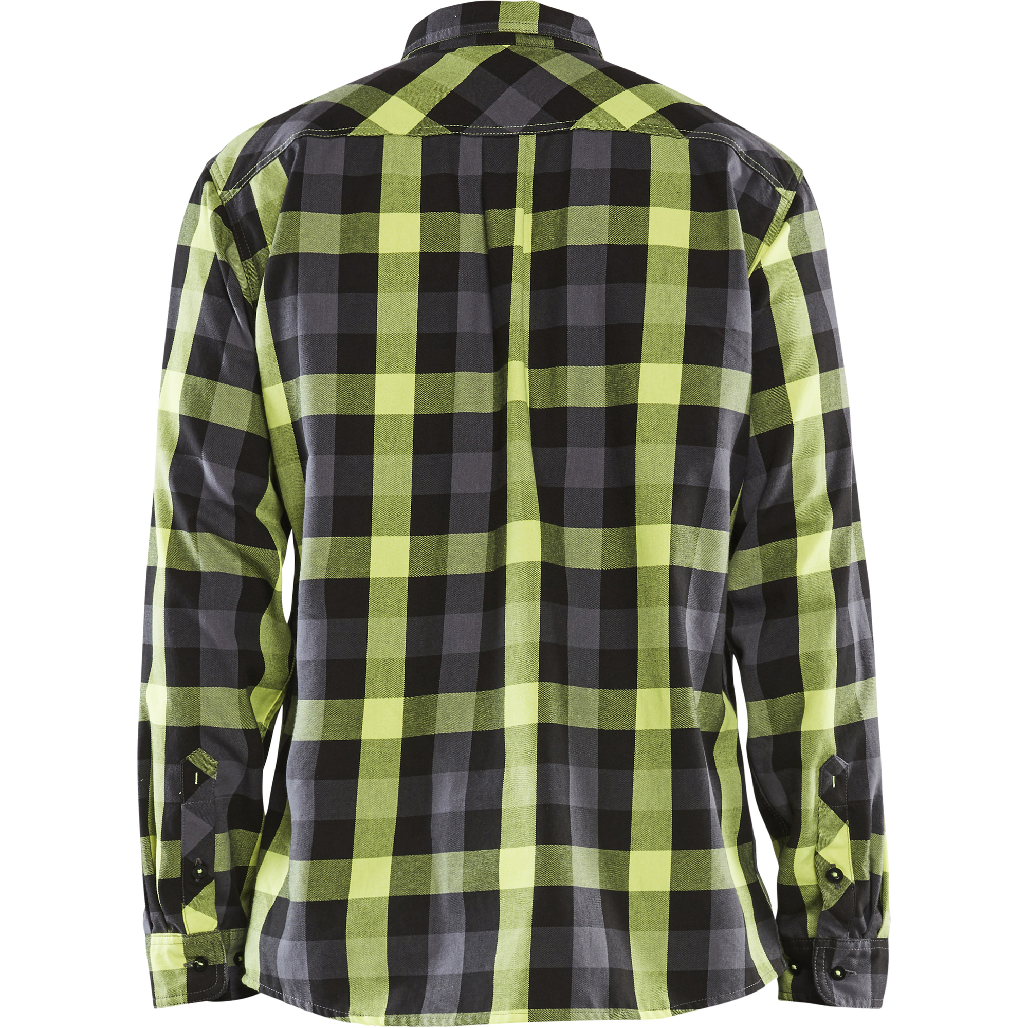 Blaklader Flannel Shirt, Black/Yellow (4)