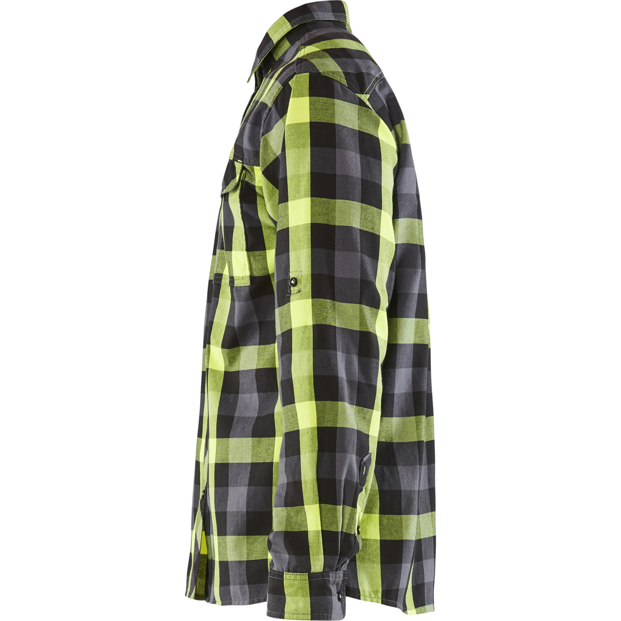 Blaklader Flannel Shirt, Black/Yellow (3)