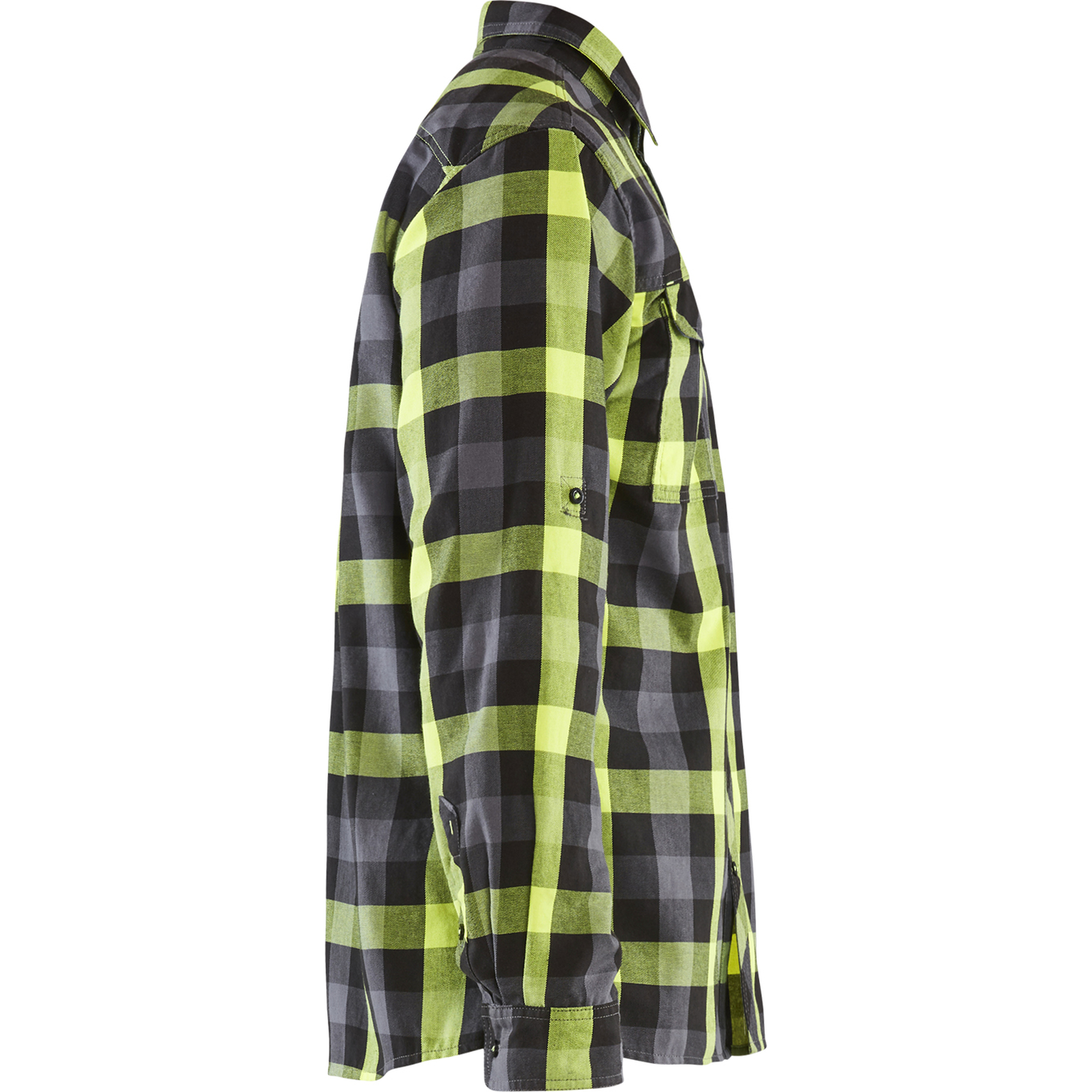 Blaklader Flannel Shirt, Black/Yellow (2)