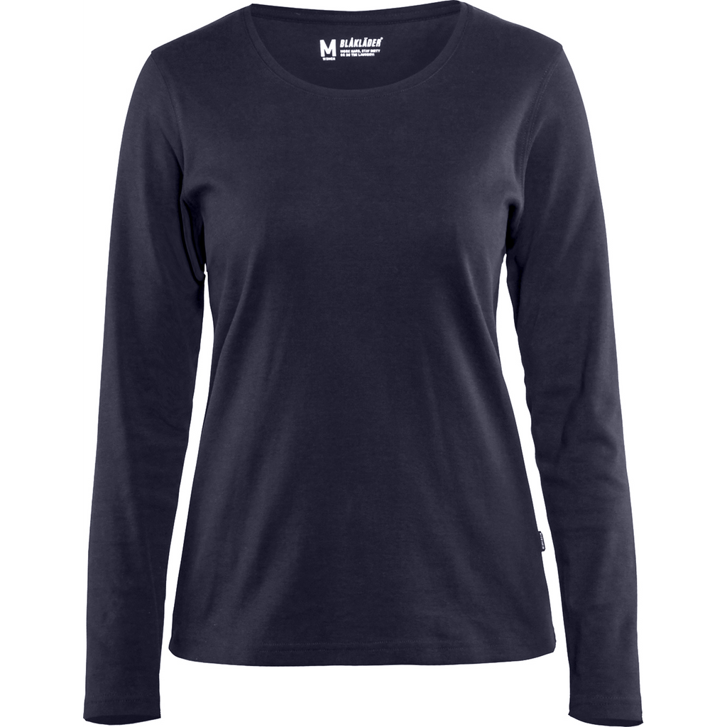Blaklader Ladies Long Sleeve T-Shirt, Navy Blue