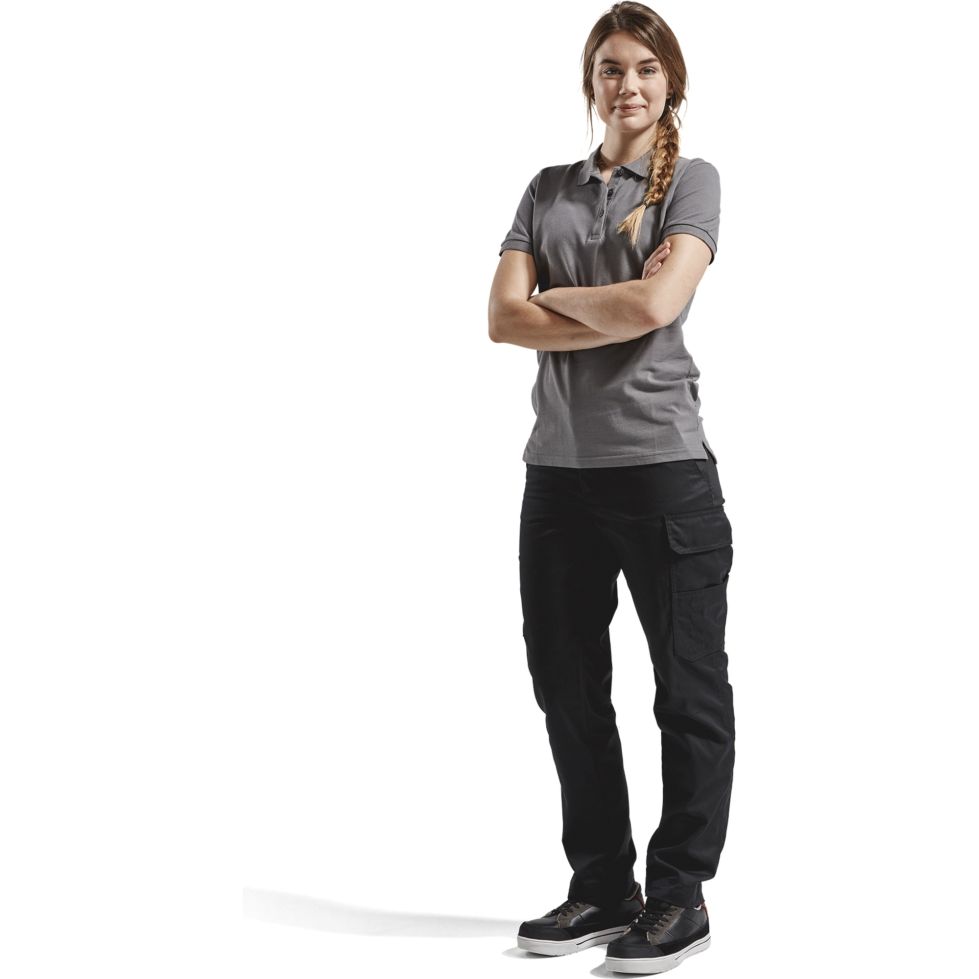 Blaklader Women's Polo Shirt, Grey (5)