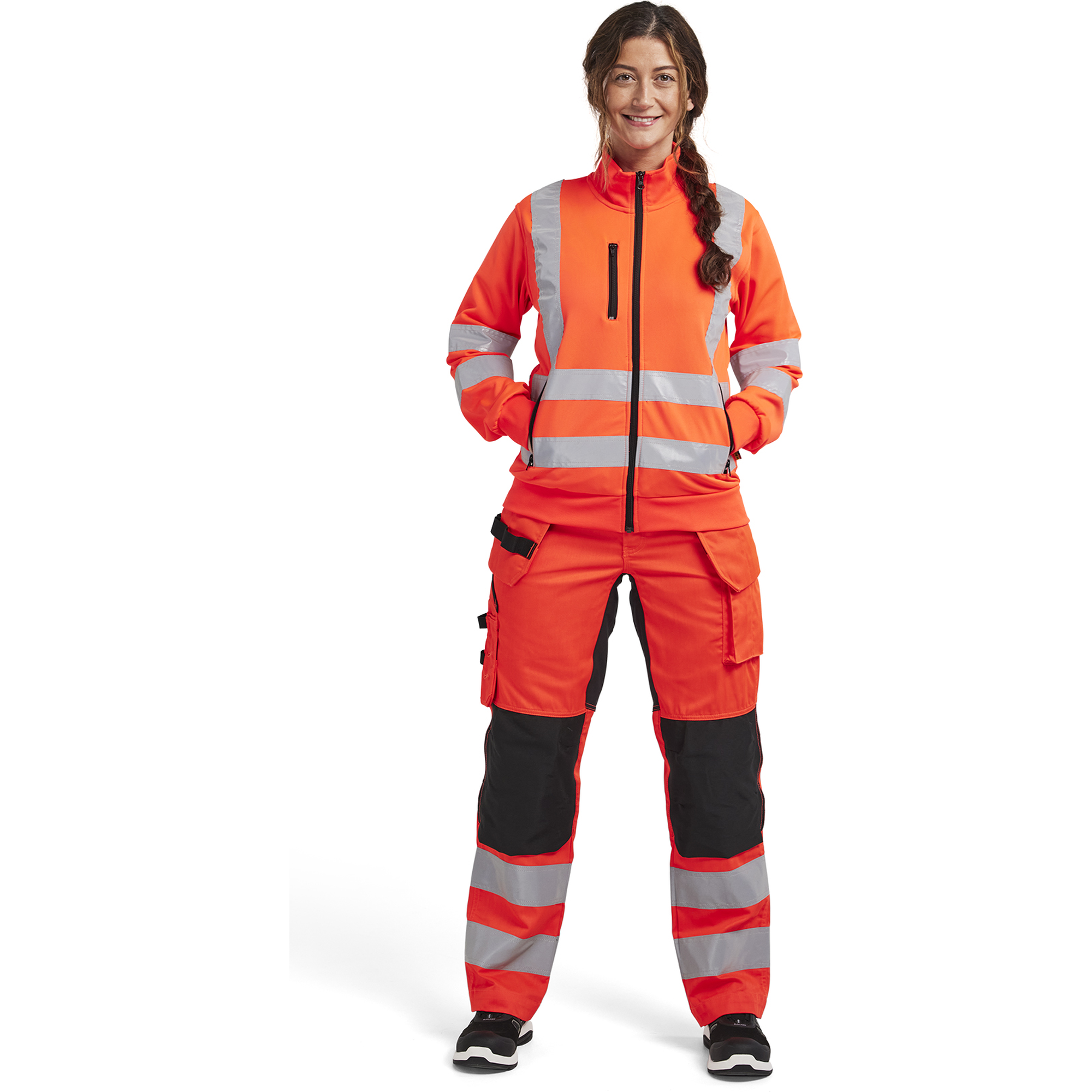 Blaklader High Vis Ladies Sweatshirt, Red (5)