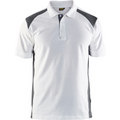 Blaklader Polo Shirt, White/Dark Grey