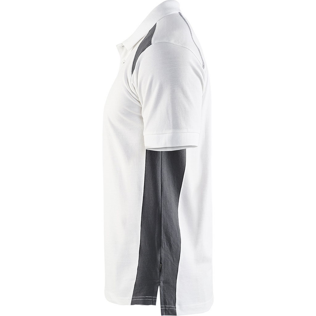 Blaklader Polo Shirt, White/Dark Grey (3)