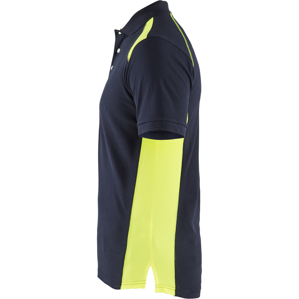 Blaklader Polo Shirt, Dark Navy/Yellow (3)