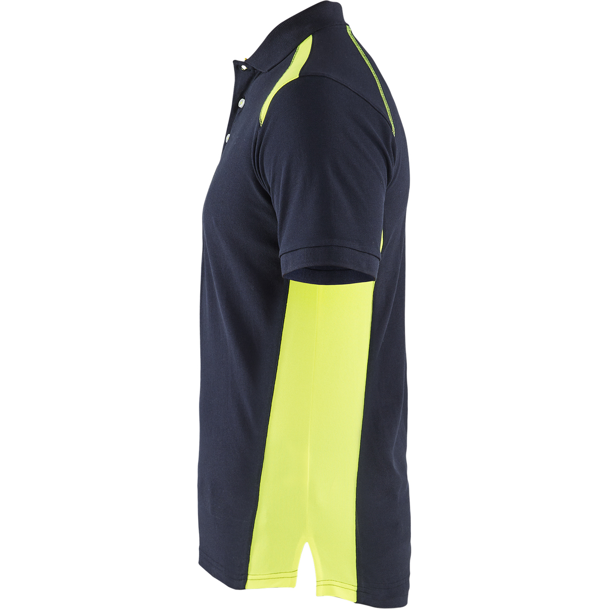 Blaklader Polo Shirt, Dark Navy/Yellow (3)