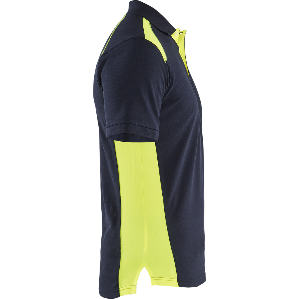 Blaklader Polo Shirt, Dark Navy/Yellow (2)