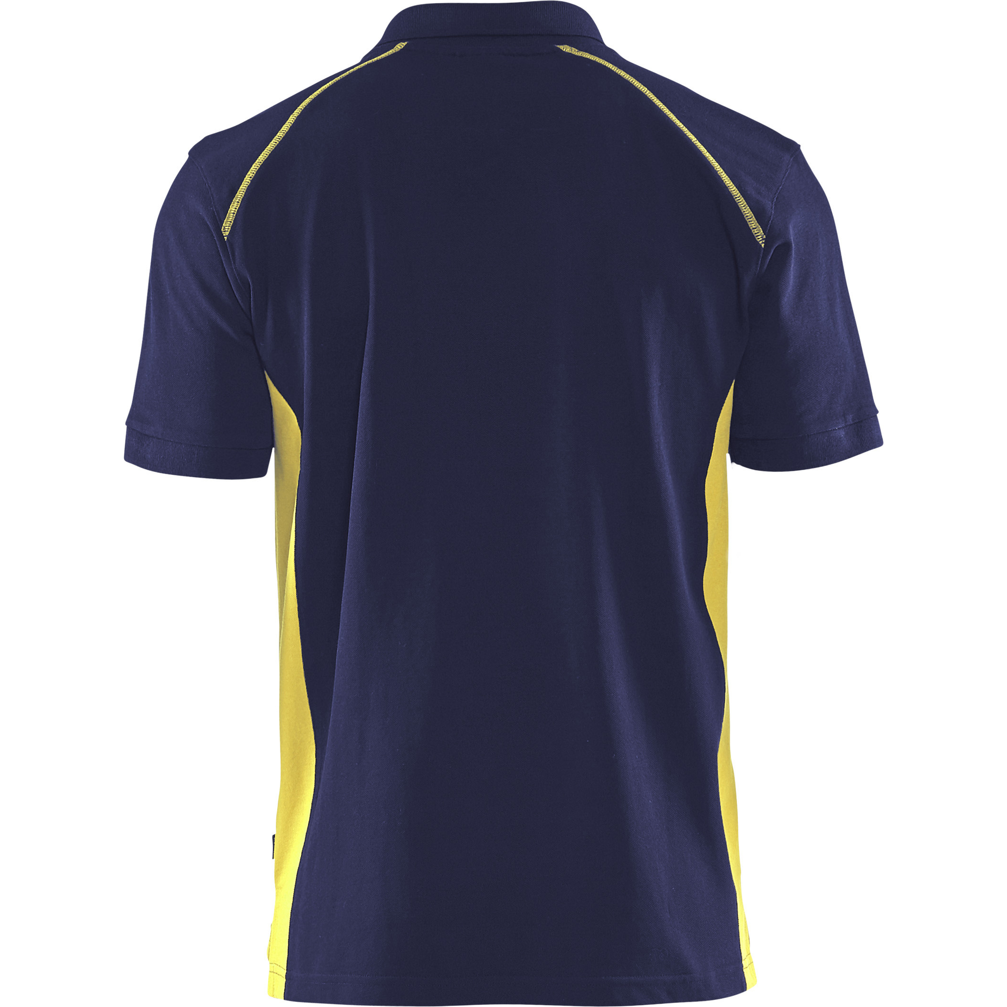Blaklader Polo Shirt, Navy Blue/ Yellow (4)