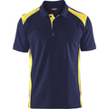 Blaklader Polo Shirt, Navy Blue/ Yellow