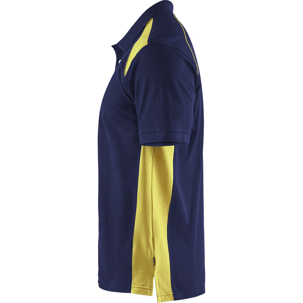 Blaklader Polo Shirt, Navy Blue/ Yellow (3)