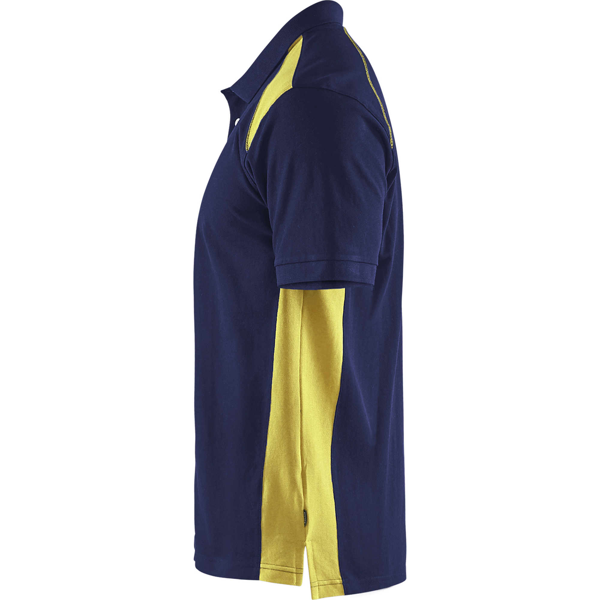 Blaklader Polo Shirt, Navy Blue/ Yellow (3)