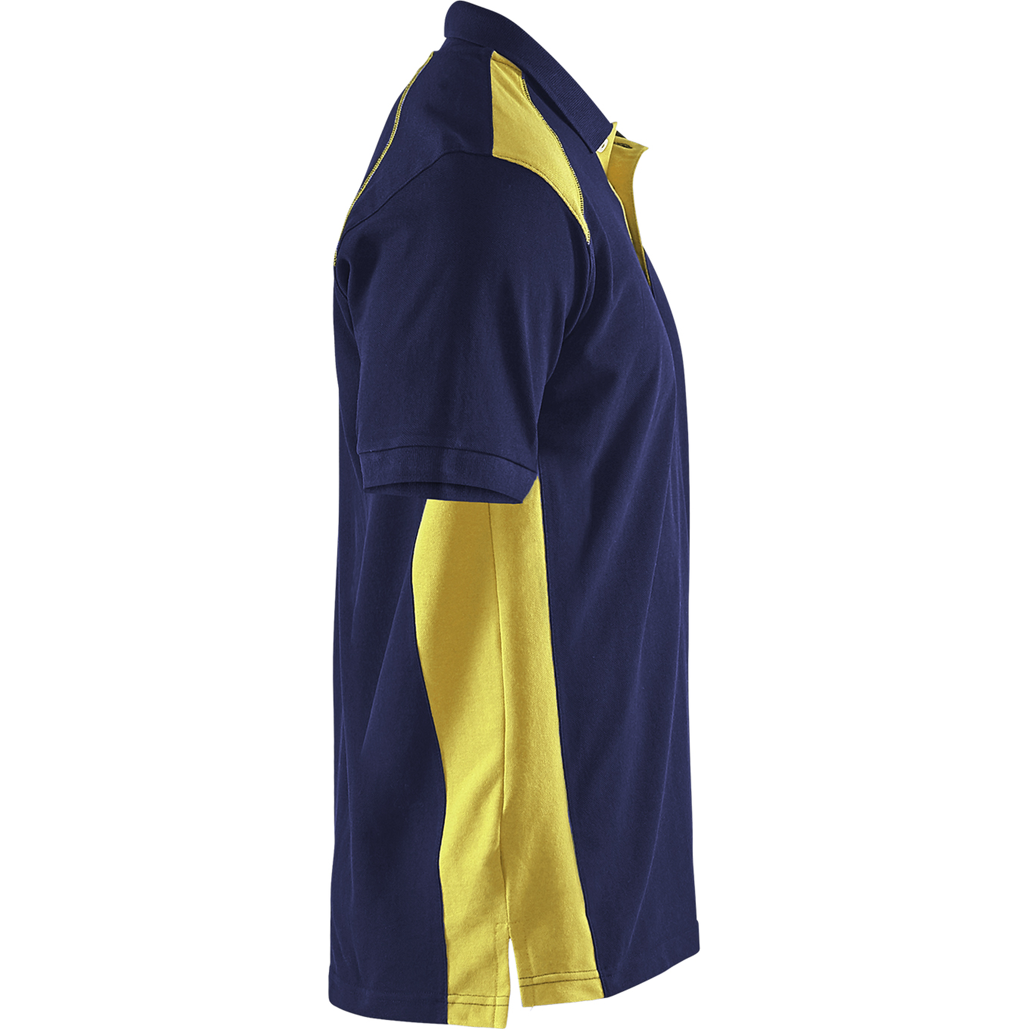 Blaklader Polo Shirt, Navy Blue/ Yellow (2)