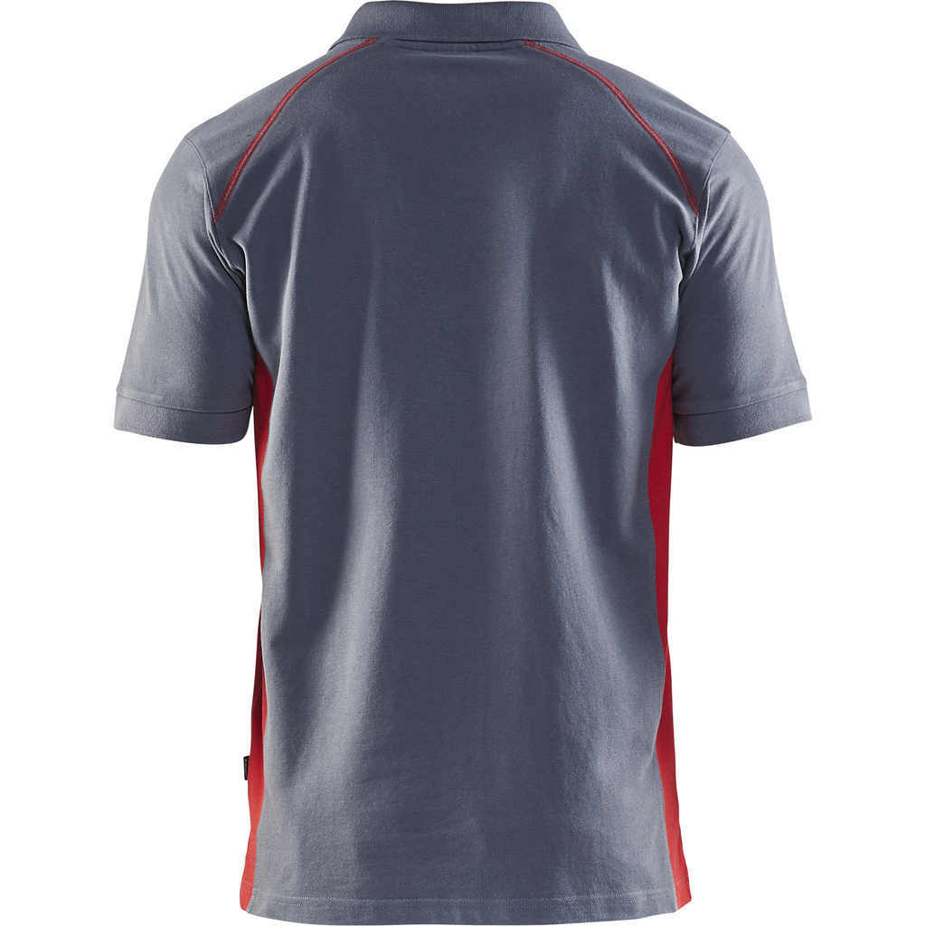 Blaklader Polo Shirt, Grey/Red (4)