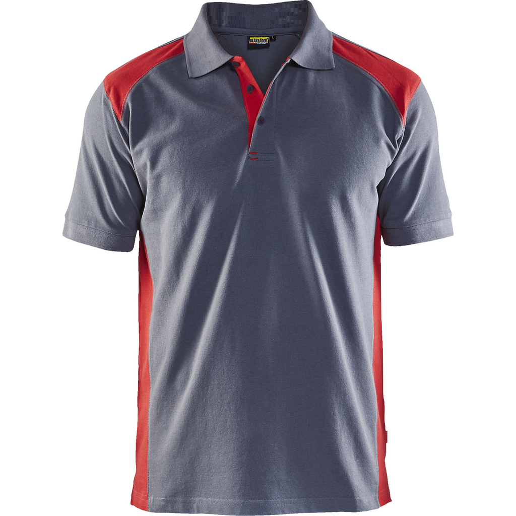 Blaklader Polo Shirt, Grey/Red