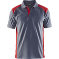 Blaklader Polo Shirt, Grey/Red