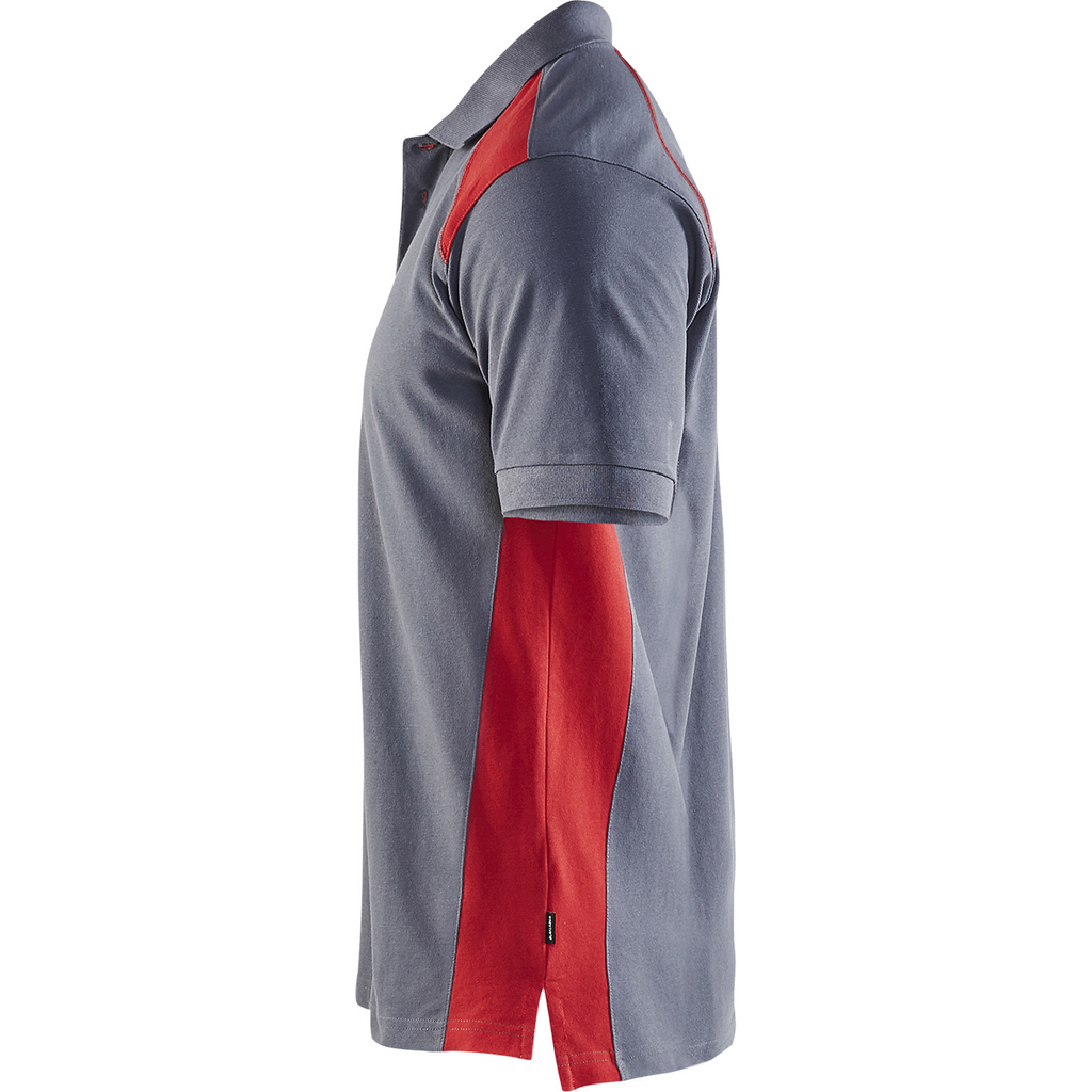Blaklader Polo Shirt, Grey/Red (3)