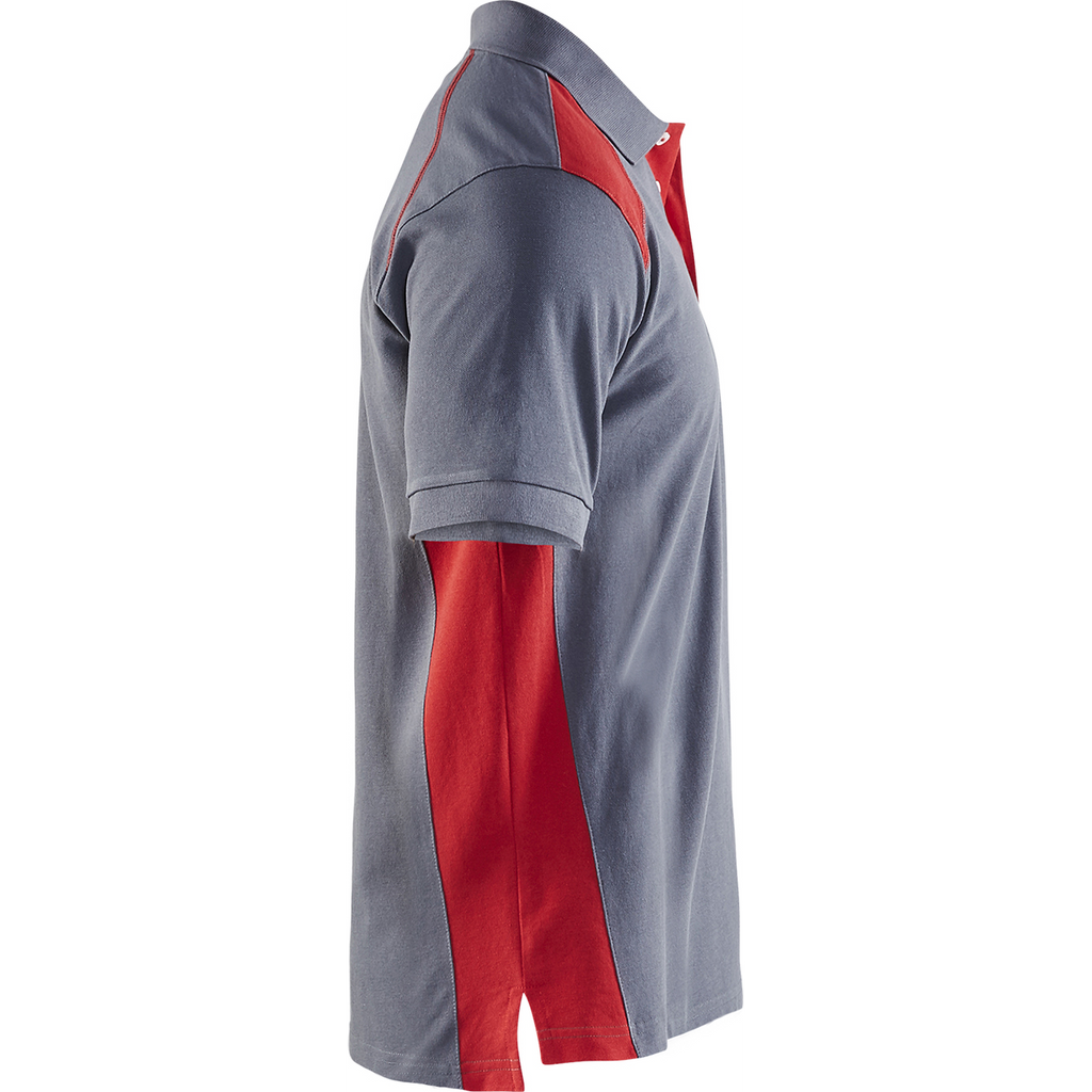 Blaklader Polo Shirt, Grey/Red (2)