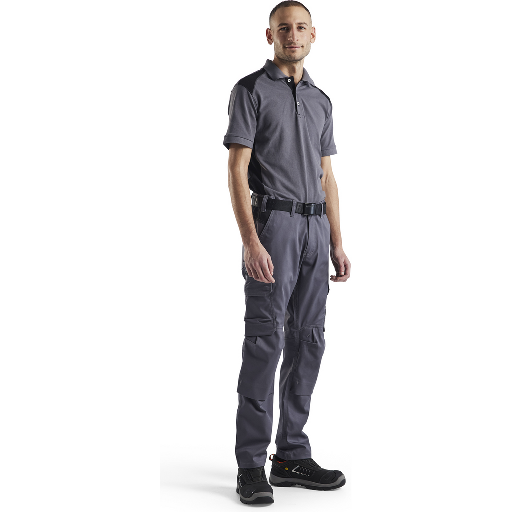 Blaklader Polo Shirt, Medium Grey/Black (5)