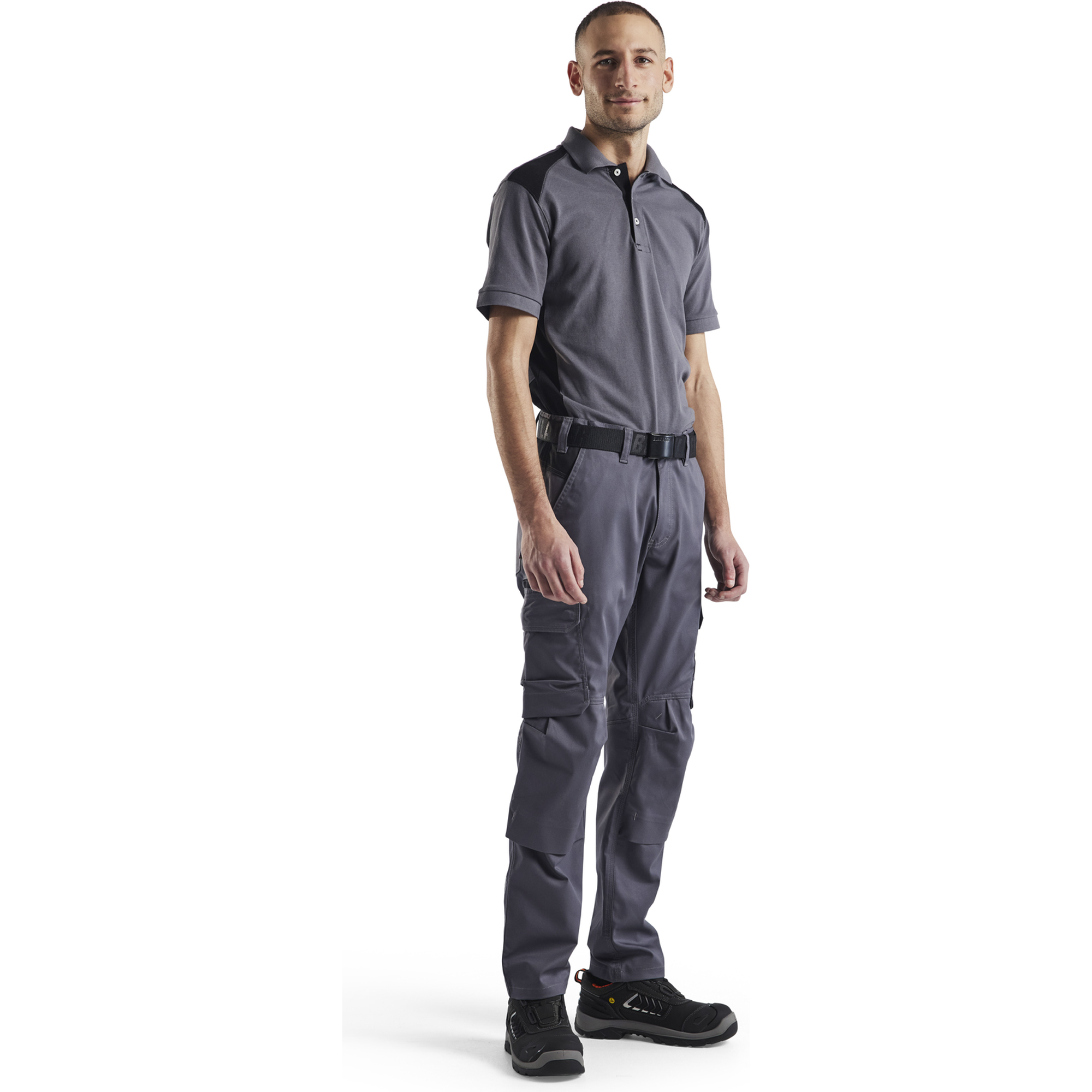 Blaklader Polo Shirt, Medium Grey/Black (5)