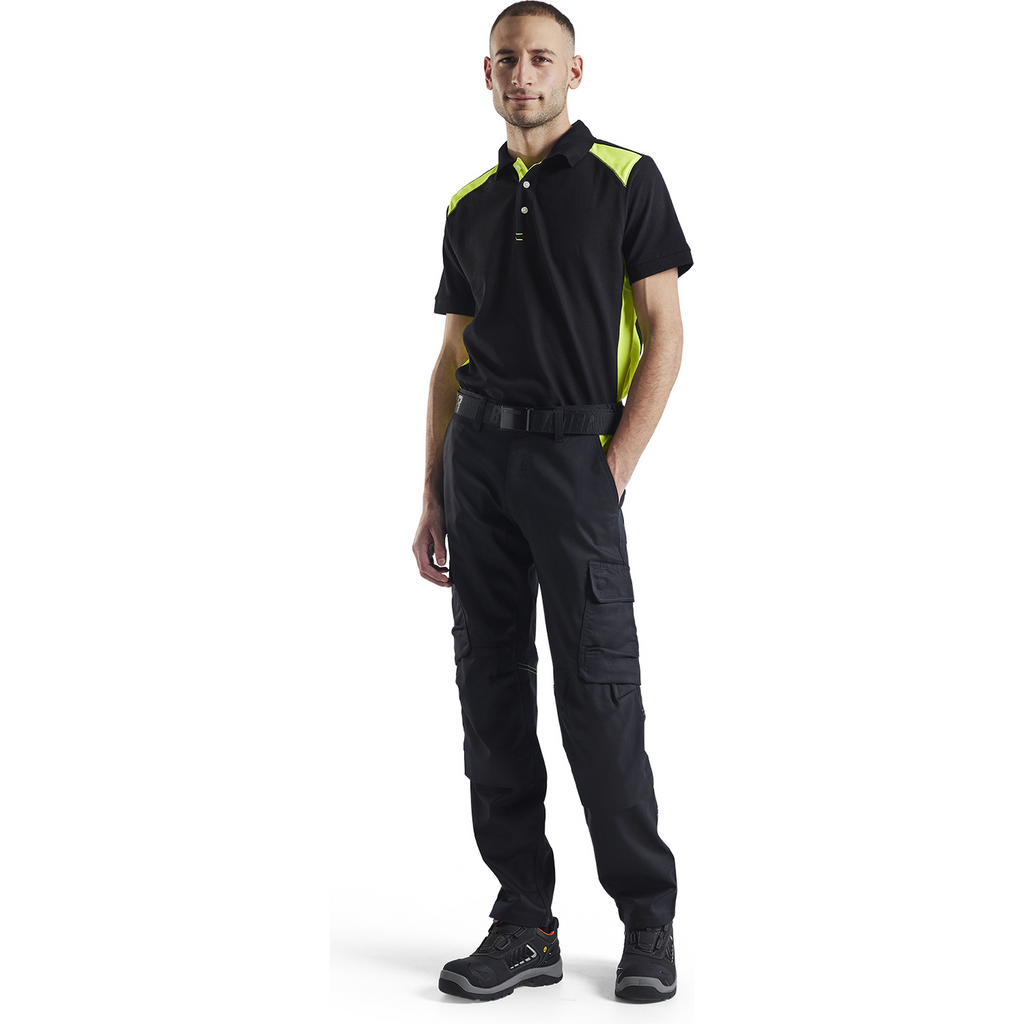 Blaklader Polo Shirt, Black/Yellow (5)