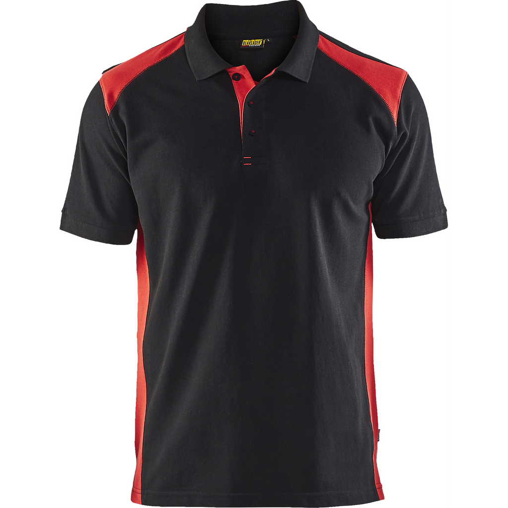 Blaklader Polo Shirt, Black/Red