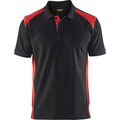 Blaklader Polo Shirt, Black/Red