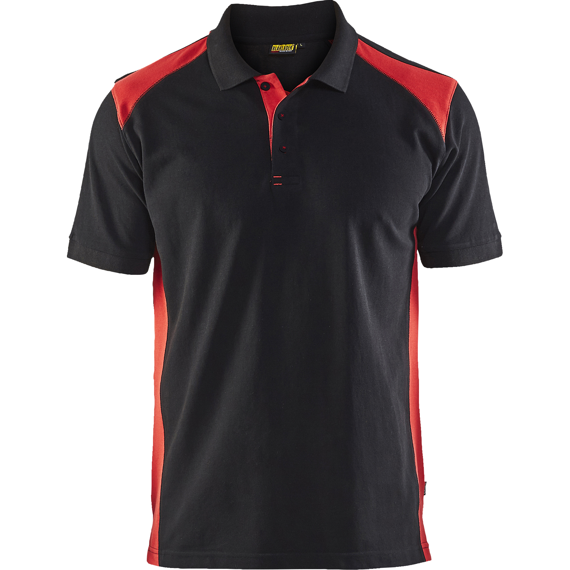 Blaklader Polo Shirt, Black/Red