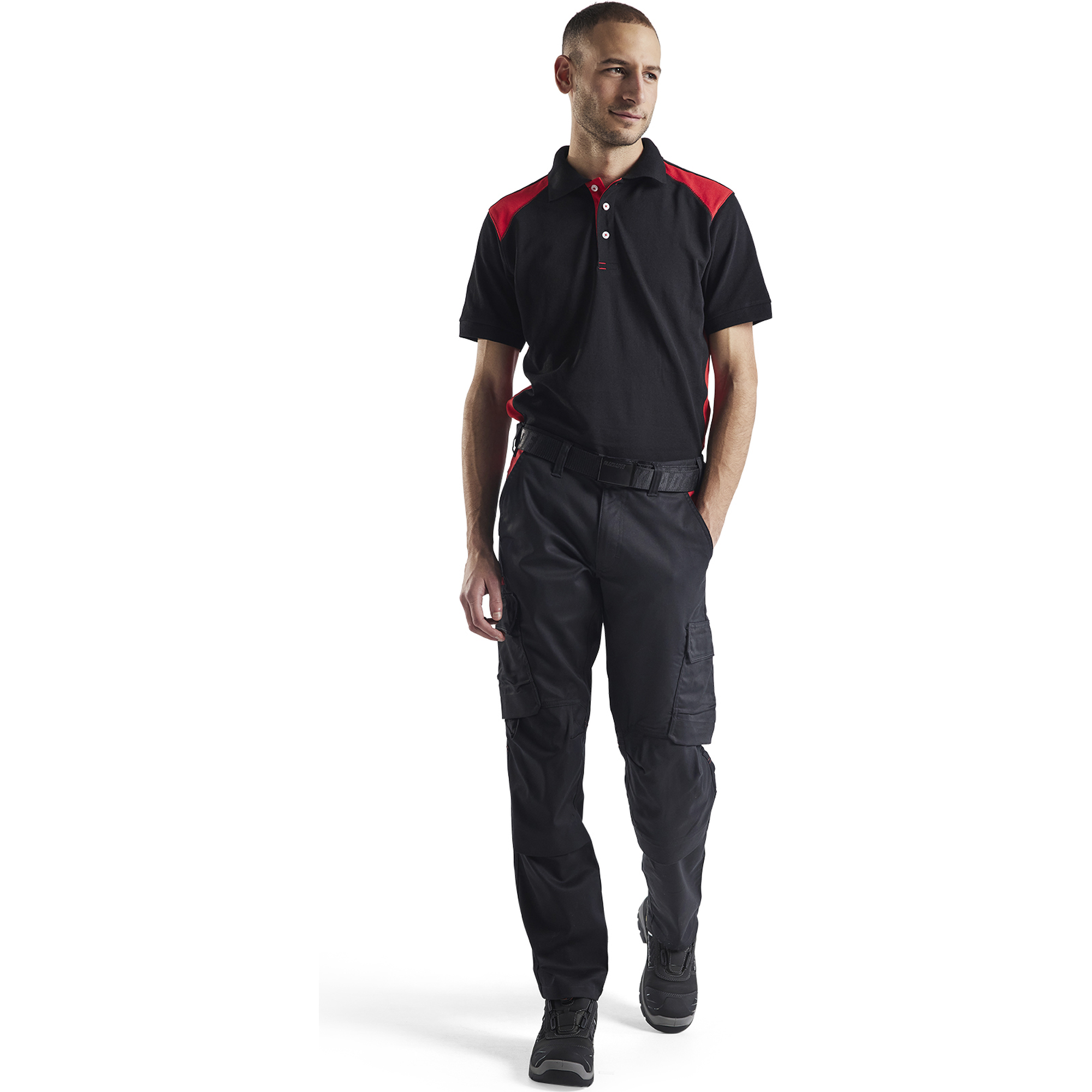 Blaklader Polo Shirt, Black/Red (5)