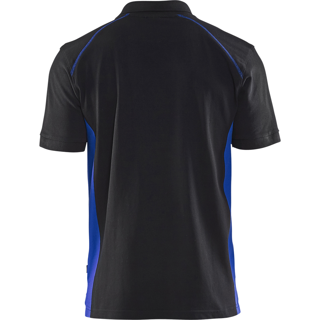Blaklader Polo Shirt, Black/Cornflower Blue (4)