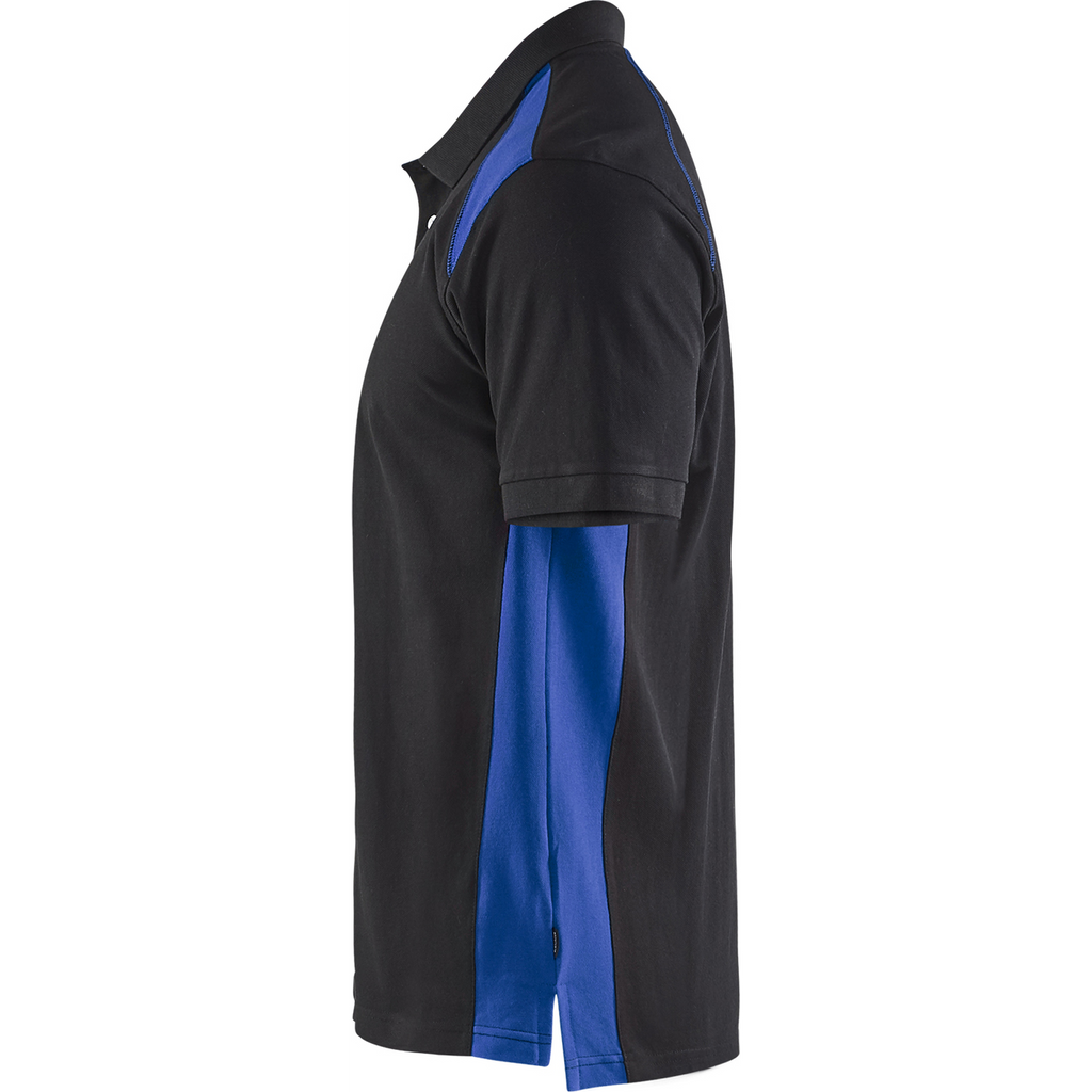 Blaklader Polo Shirt, Black/Cornflower Blue (3)