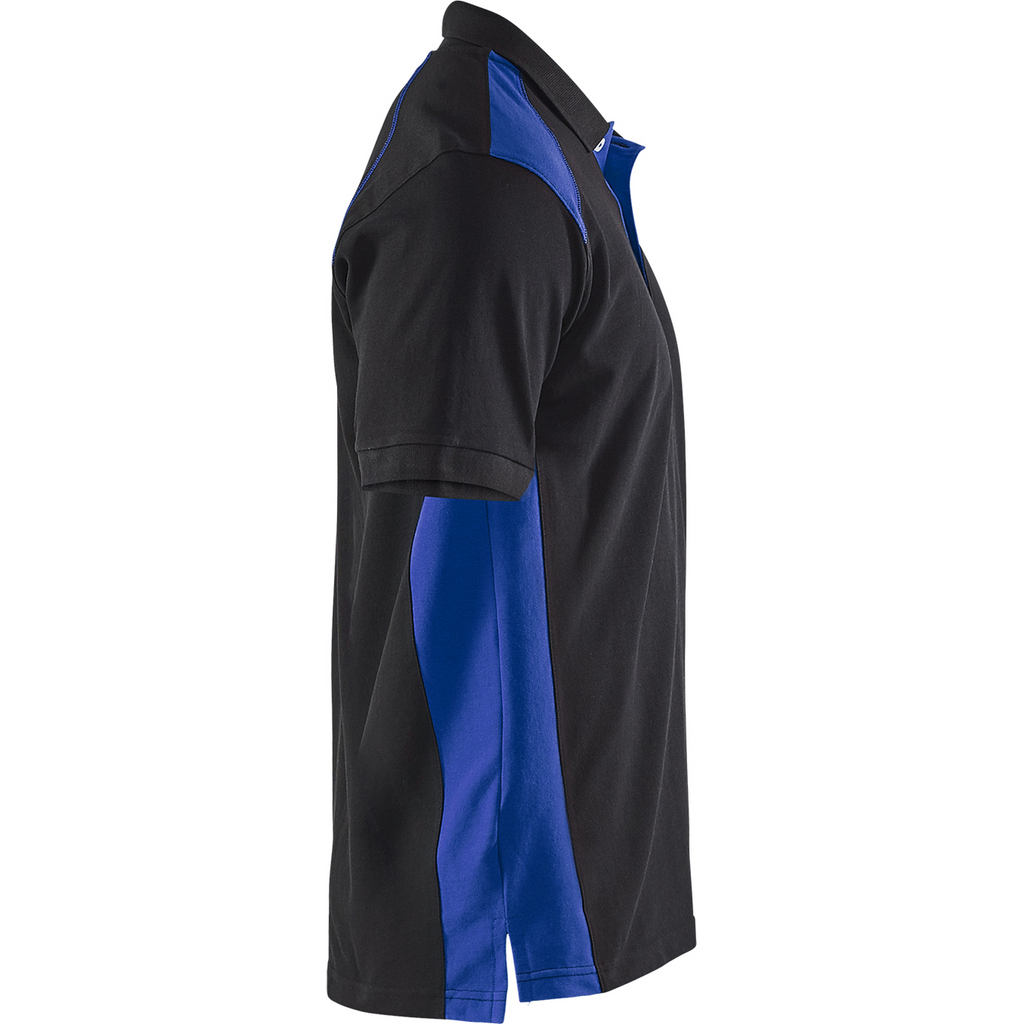 Blaklader Polo Shirt, Black/Cornflower Blue (2)