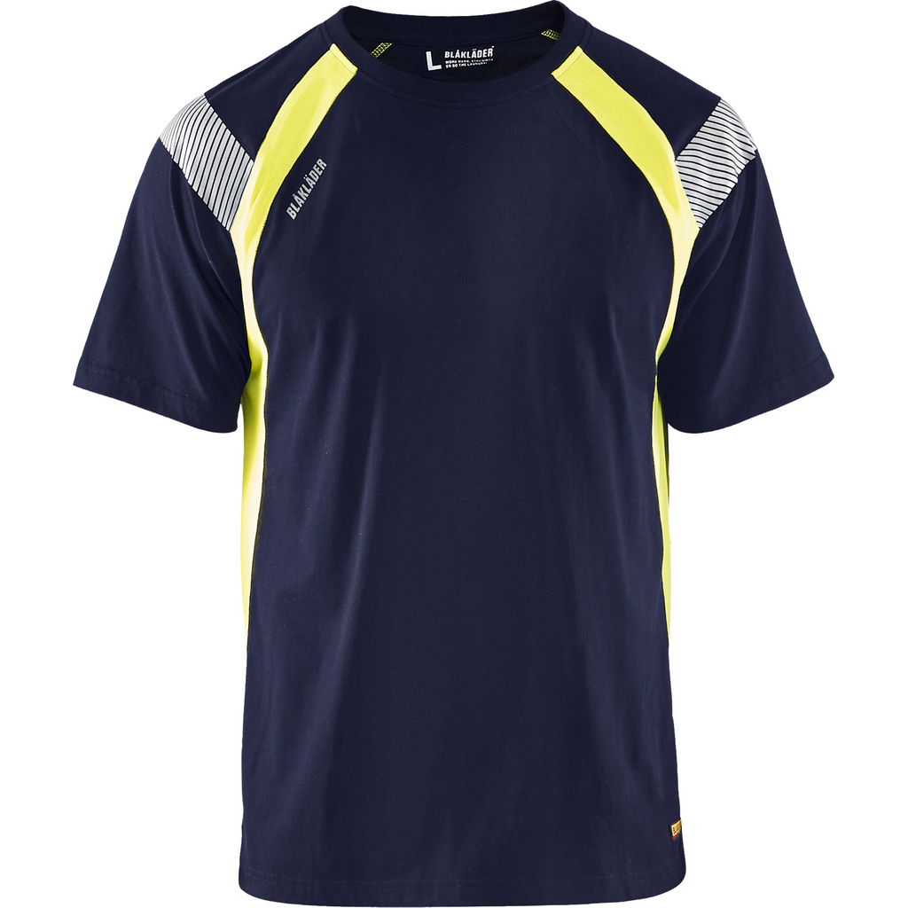 Blaklader T-Shirt, Navy/Yellow