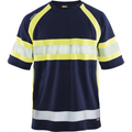 Blaklader High Vis UV Protection T-Shirt, Navy Blue/ Yellow