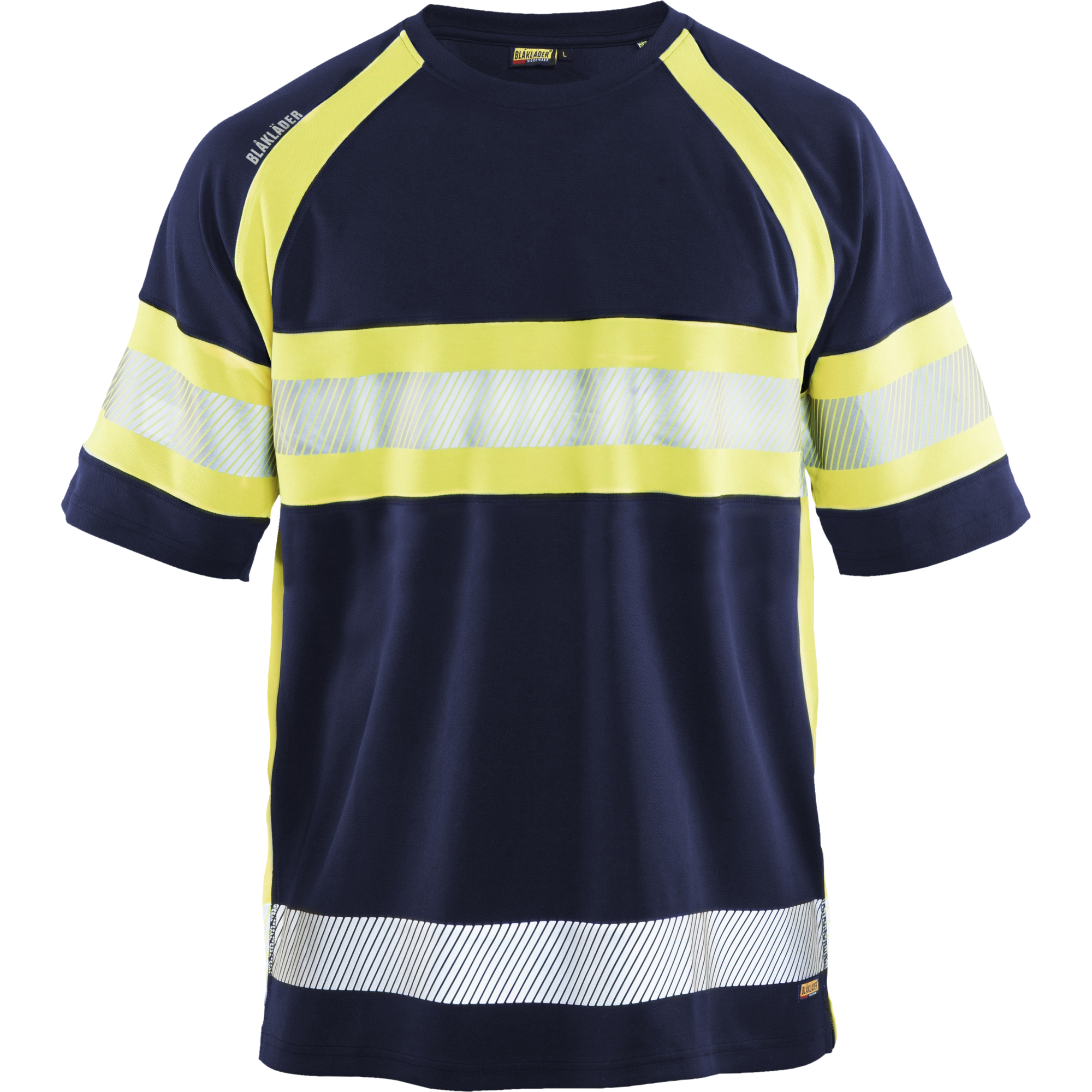 Blaklader High Vis UV Protection T-Shirt, Navy Blue/ Yellow