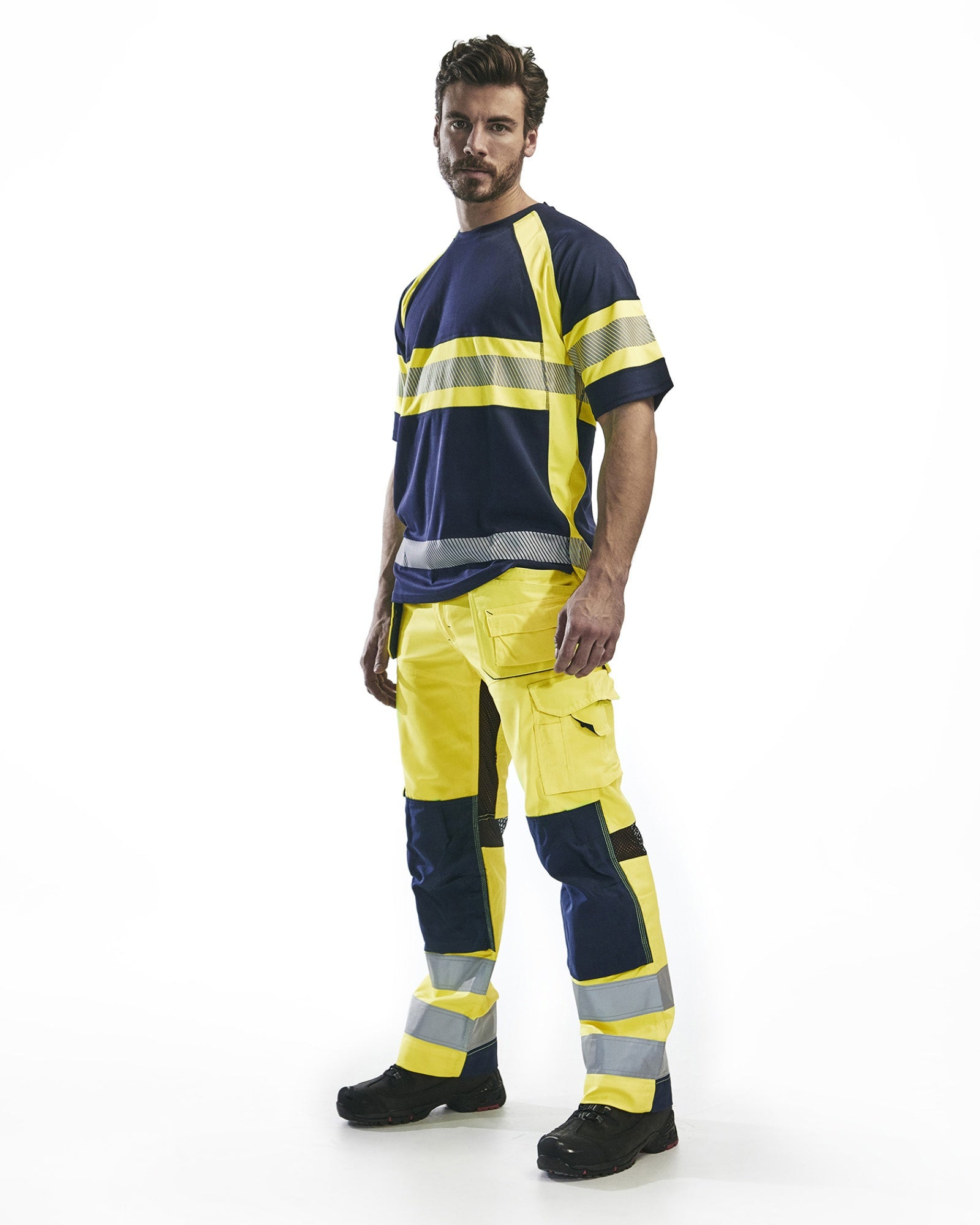 Blaklader High Vis UV Protection T-Shirt, Navy Blue/ Yellow (5)