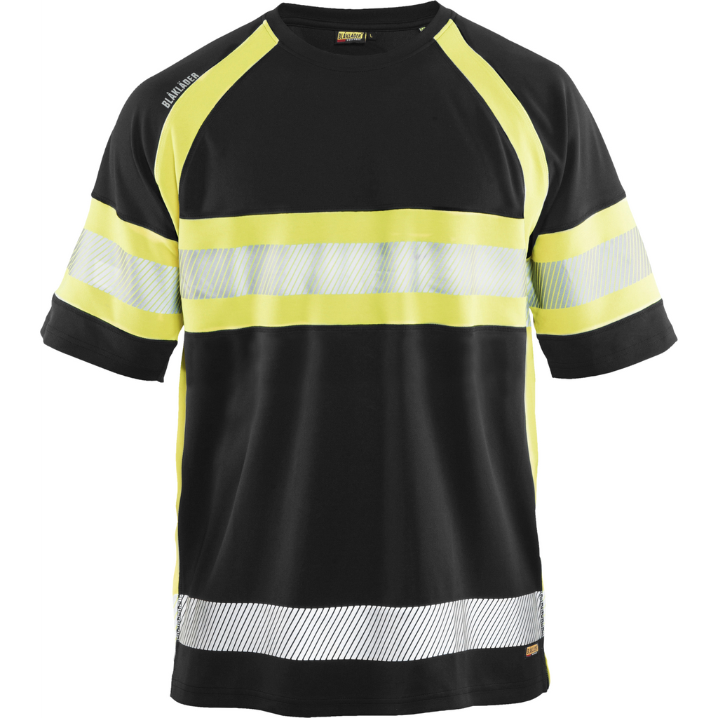 Blaklader High Vis UV Protection T-Shirt, Black/Yellow