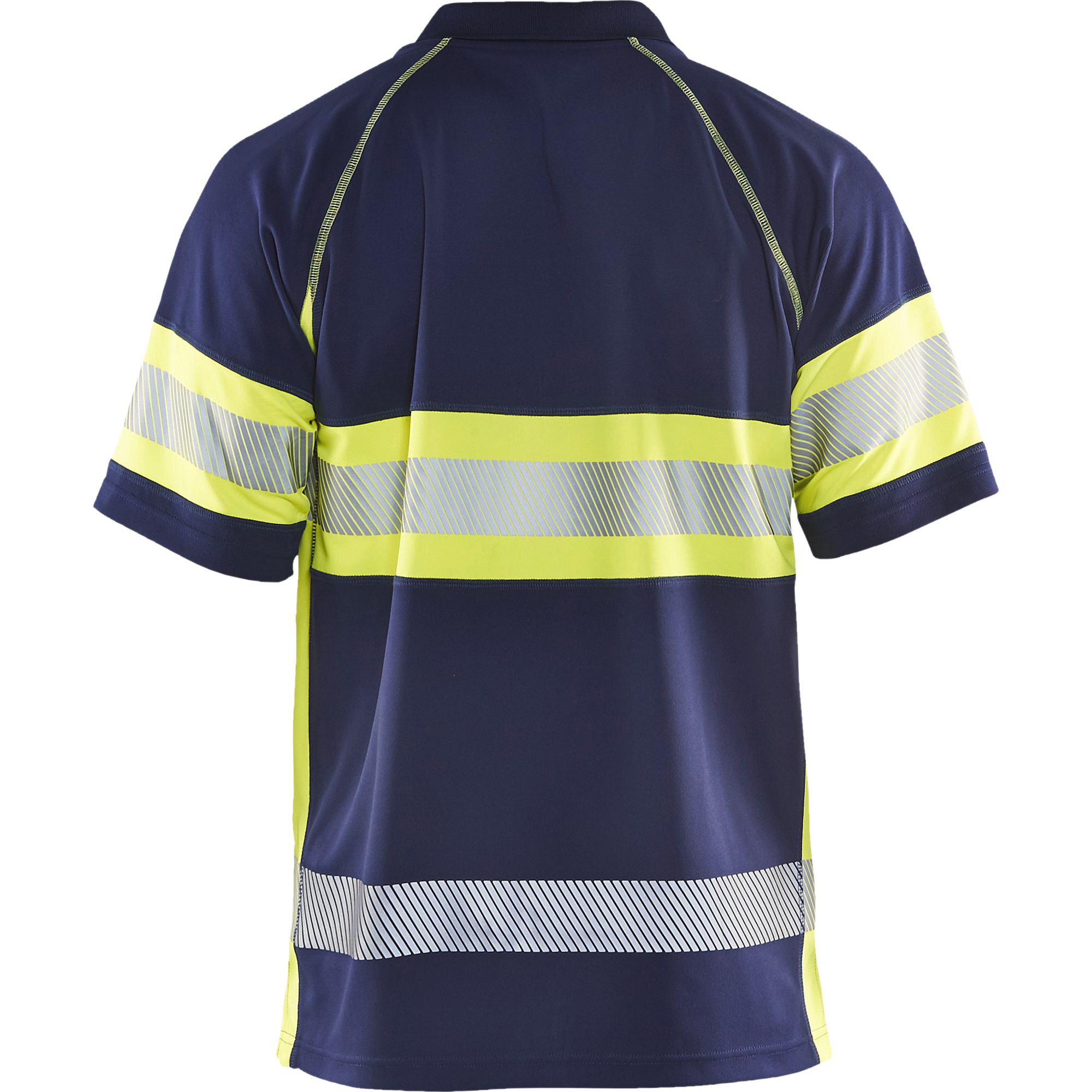 Blaklader High Vis UV Protection Polo Shirt, Navy Blue/ Yellow (4)