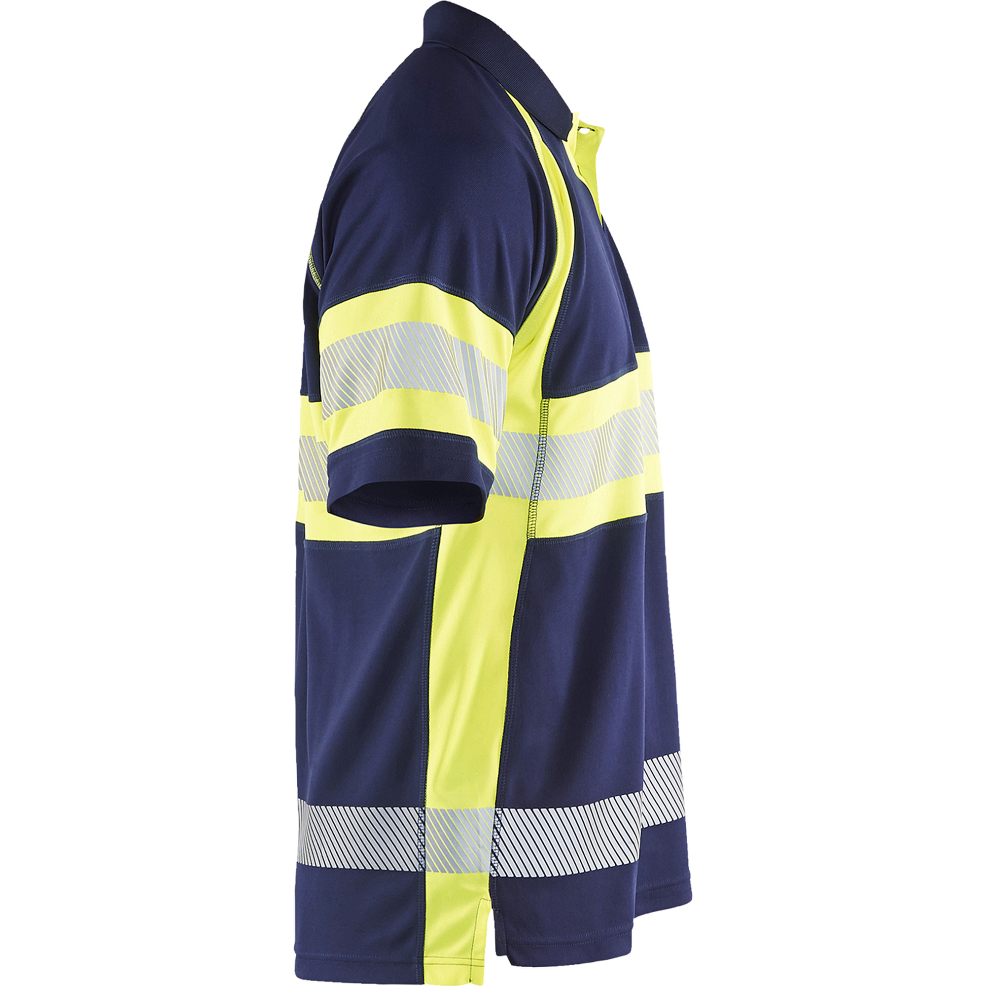 Blaklader High Vis UV Protection Polo Shirt, Navy Blue/ Yellow (2)