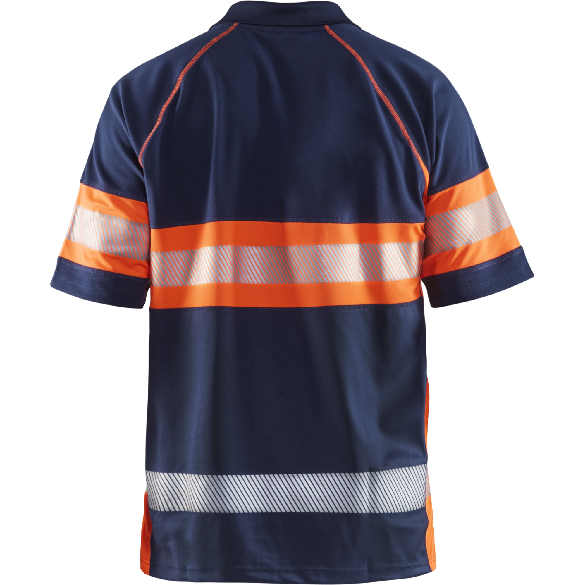 Blaklader High Vis UV Protection Polo Shirt, Navy Blue/Orange (4)