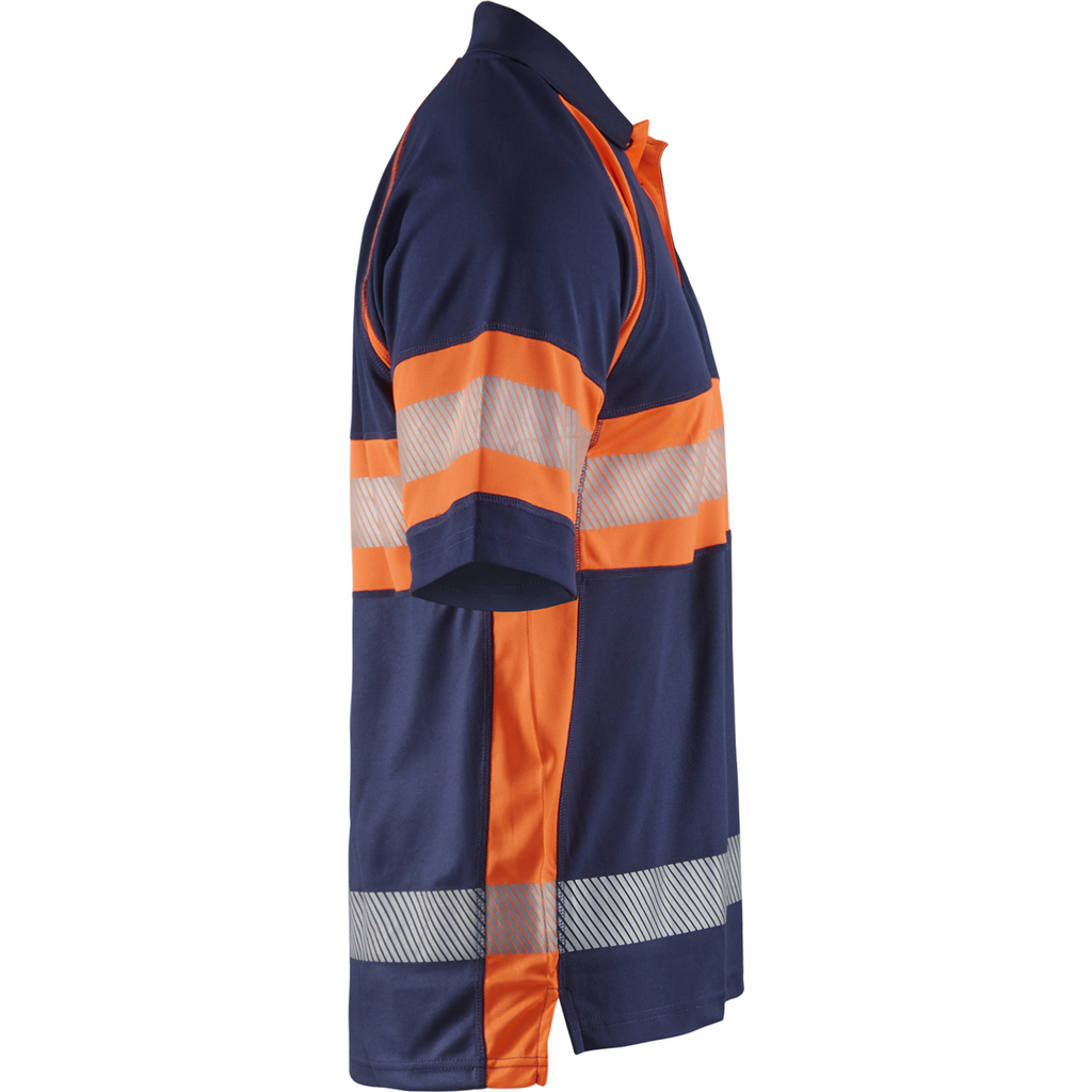 Blaklader High Vis UV Protection Polo Shirt, Navy Blue/Orange (2)