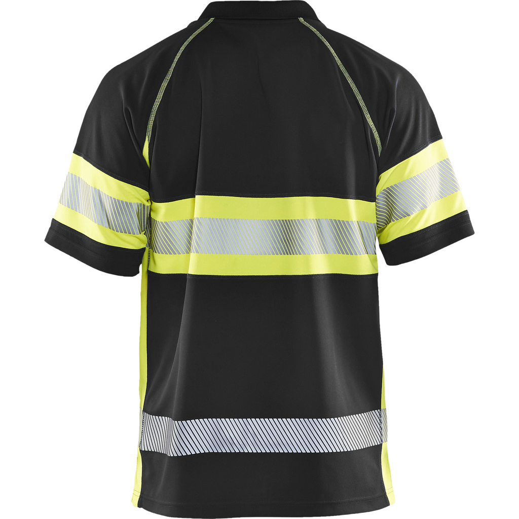 Blaklader High Vis UV Protection Polo Shirt, Black/Yellow (4)