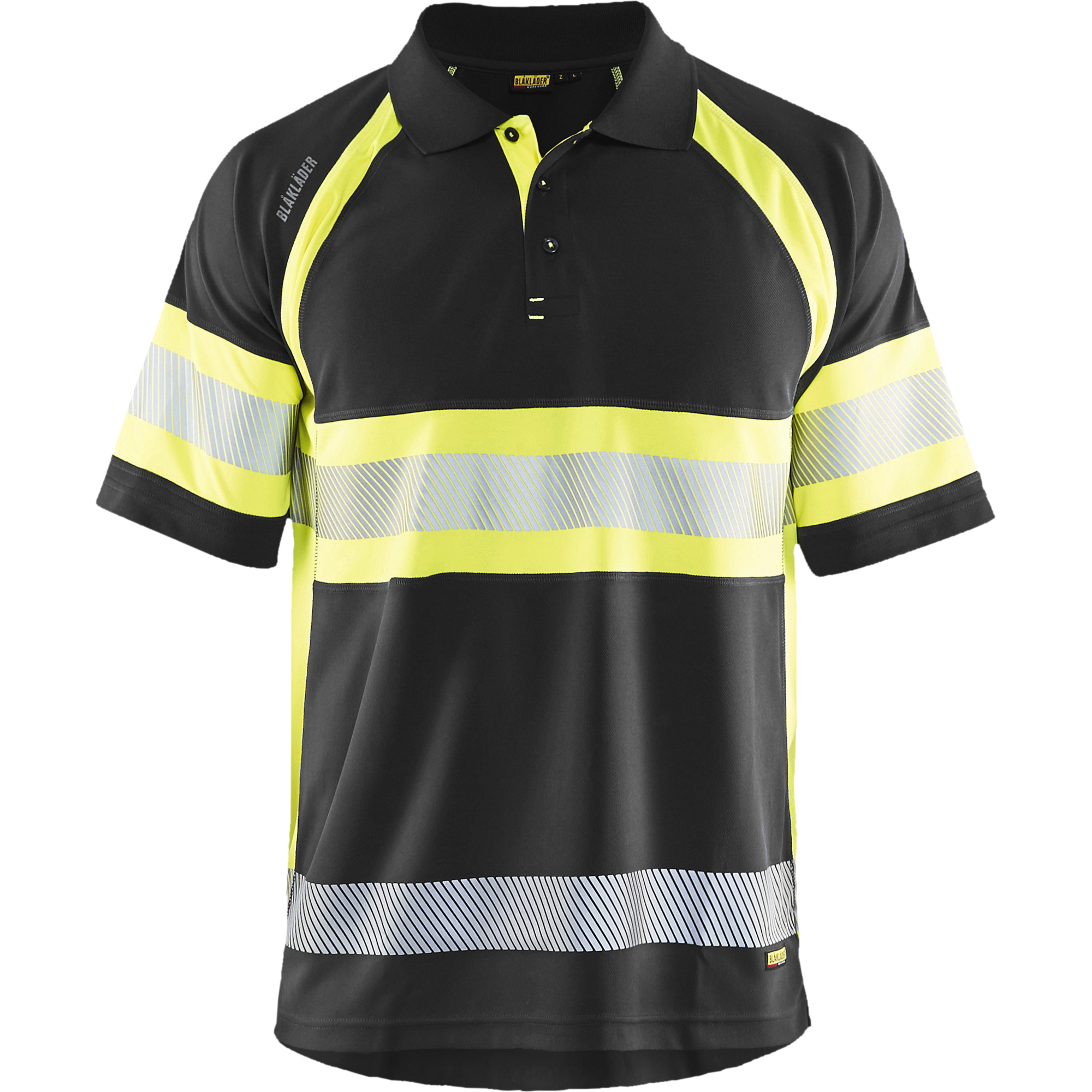 Blaklader High Vis UV Protection Polo Shirt, Black/Yellow